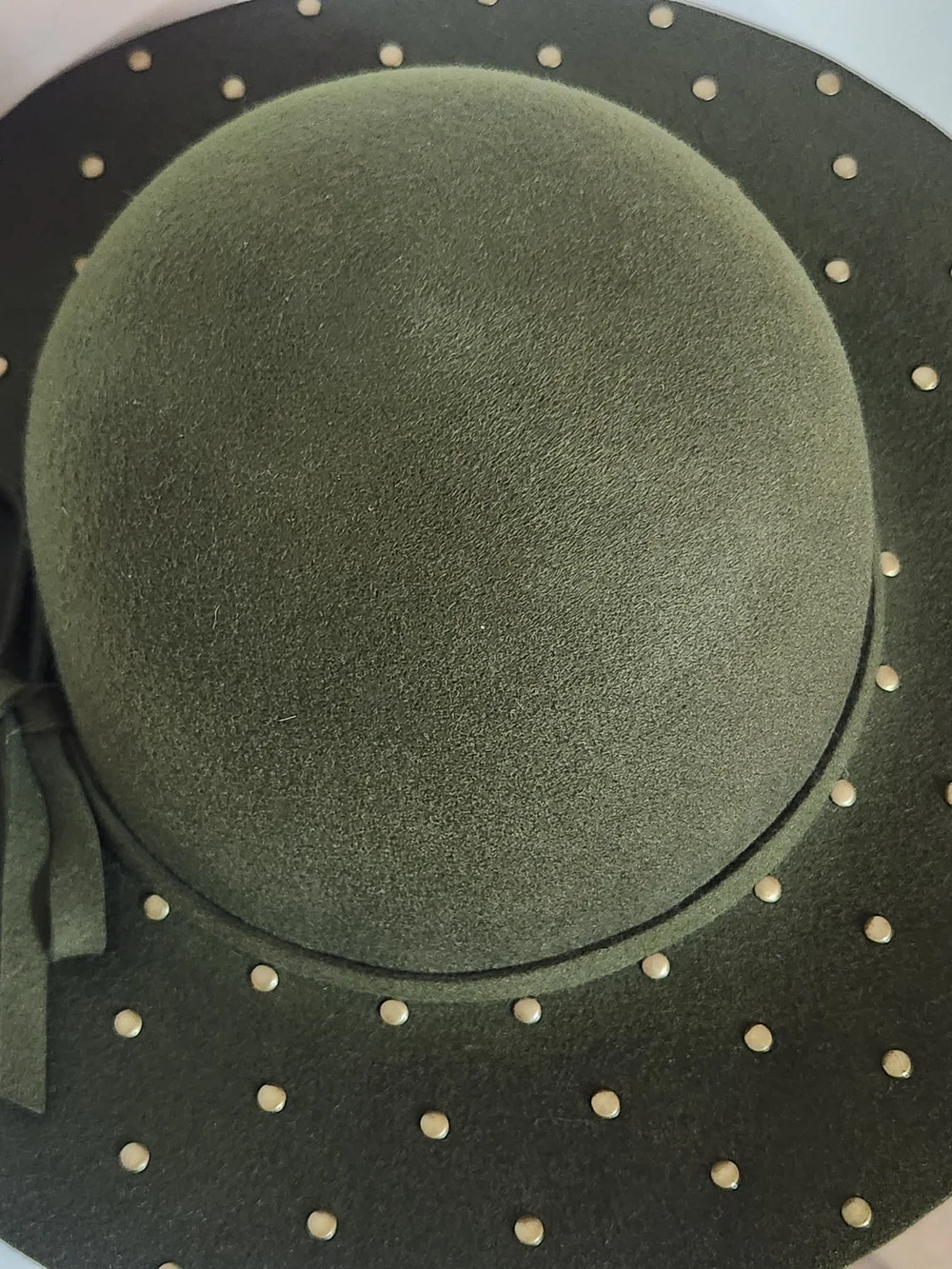 Cappelli Army Green 100% Wool Studded Hat One Size